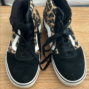 Vans Leopard Print High-Top Sneakers